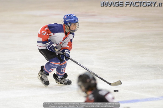 2015-04-12 Torneo di Pinzolo 4080 Aosta-Hockey Milano Rossoblu U12 Samuele Basile